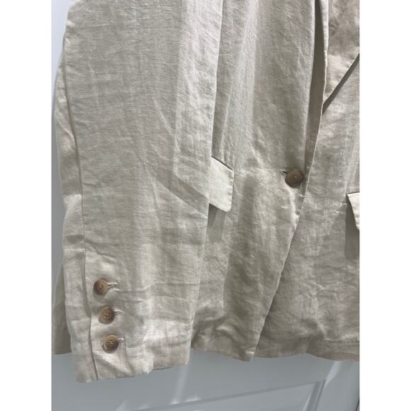 Quince 100% European Linen Blazer in Driftwood Sz XL - Picture 4 of 11
